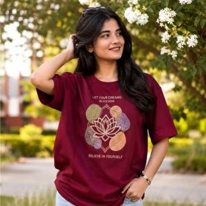 Dreams Blossom Mandala Lotus Oversized T-Shirt