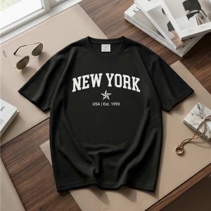 New York USA Est 1993 Star Graphic Oversized T-Shirt