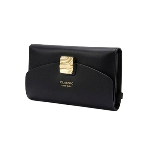 Curved Flap Wave-Clasp Clutch