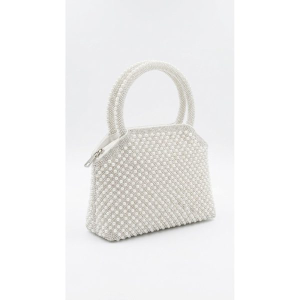 Pearl-Beaded Top-Handle Bag