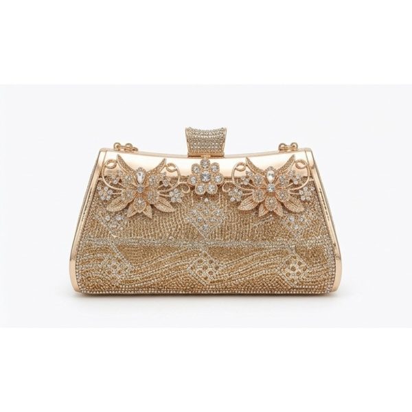 Butterfly-Jeweled Crystal Clutch