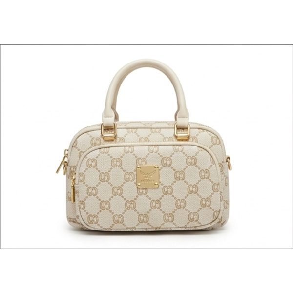 Zip-Pocket Bowler Bag