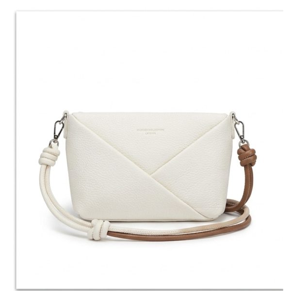 Fold-Flap Rope-Strap Crossbody Bag