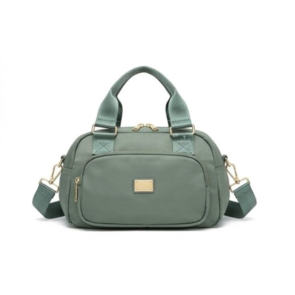 Nylon Gold-Plate Satchel