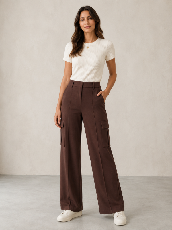 Brown Baggy Cargo Pants