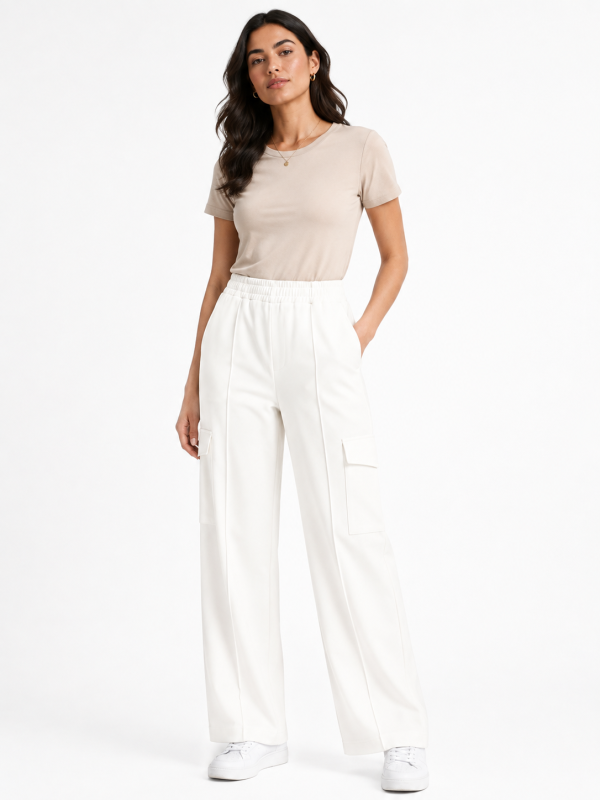 White Baggy Cargo Pants