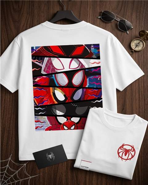 Spider-Man Mask Print Oversized T-Shirt