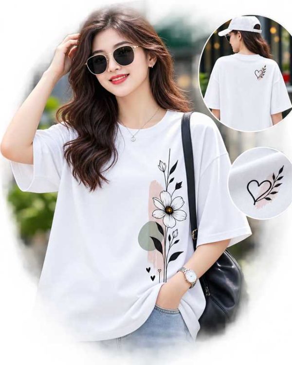 Minimalist Floral Print T-Shirt