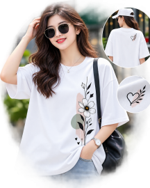 Minimalist Floral Print T-Shirt