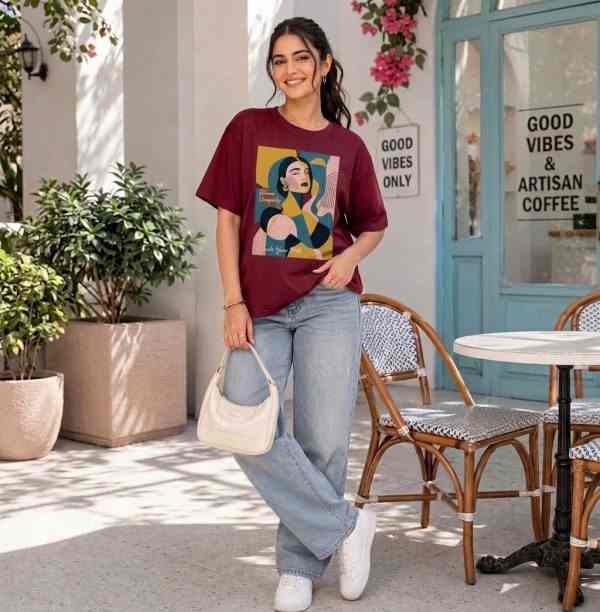 Abstract Pop Art Face Graphic T-Shirt