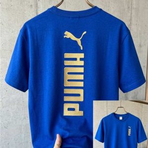 Puma Gold Logo Print T-Shirt