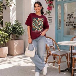 Botanical Garden Bird Graphic T-Shirt