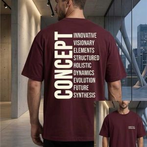 Concept Typography Oversized Dropshoulder T-Shirt