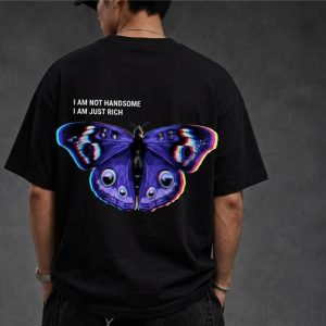 Not Handsome Just Rich Butterfly Graphic T-Shirt