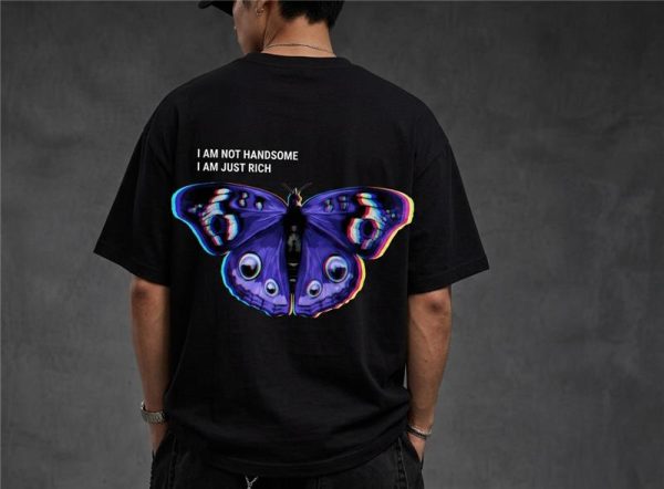 Not Handsome Just Rich Butterfly Graphic T-Shirt