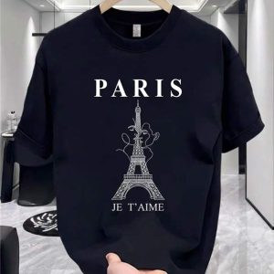 Paris Eiffel Tower Je T'aime Graphic T-Shirt