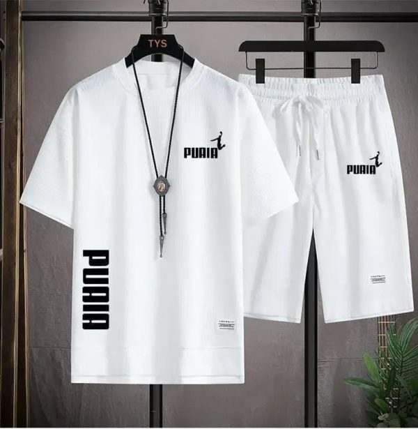 PUMA White T-Shirt & Short Set