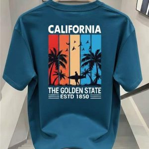 California Golden State T-Shirt - Teal - SebaChat
