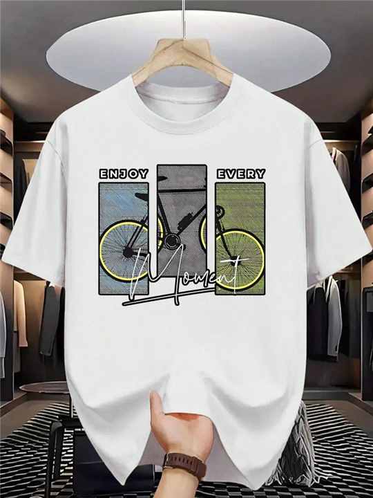 Enjoy Every Moment Bicycle T-Shirt - White - SebaChat
