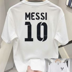 Messi 10 Fan T-Shirt (White, Black) - White - SebaChat