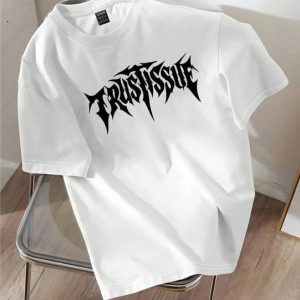 Trust Issue Gothic T-Shirt - White - SebaChat