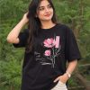 Smile Every Day Cat Print Oversized T-Shirt