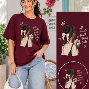 Soft Hearts Build Strong Girls Graphic T-Shirt