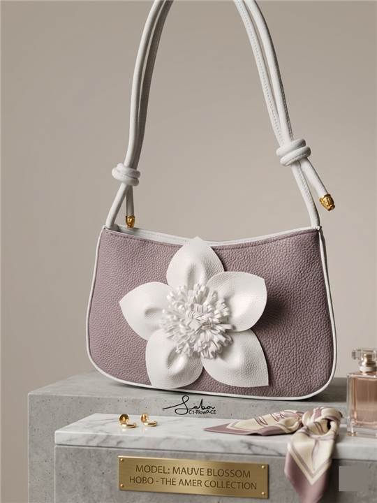 Mauve Stylish Ladies Top Handle Bag - SebaChat