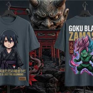 Rose Saiyan Oversized Dropshoulder T-Shirt - Grey