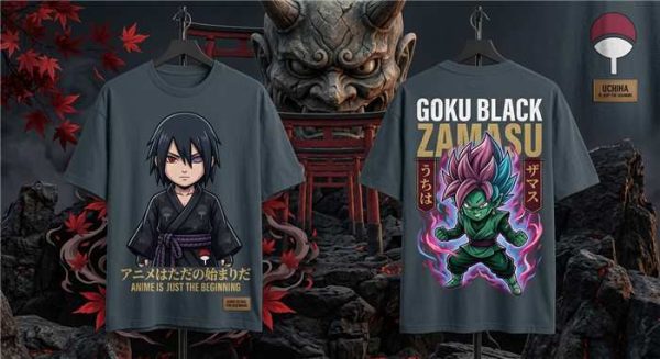 Rose Saiyan Oversized Dropshoulder T-Shirt - Grey