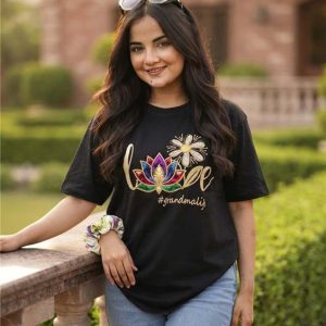 Positive Mind Vibes Life Typography Oversized T-Shirt - M
