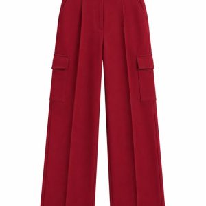 Red Baggy Cargo Pants - SebaChat