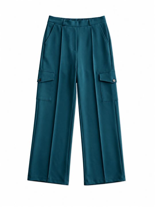 Teal Baggy Cargo Pants - SebaChat