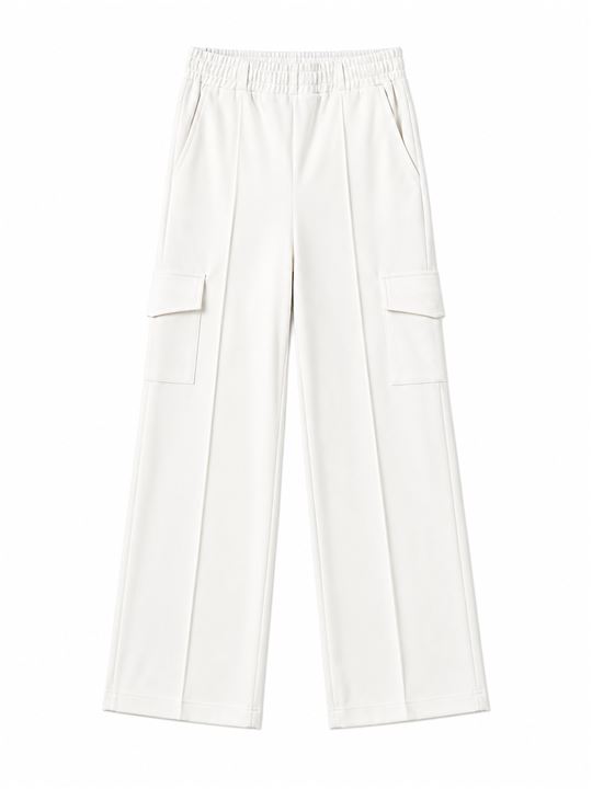 White Baggy Cargo Pants - SebaChat