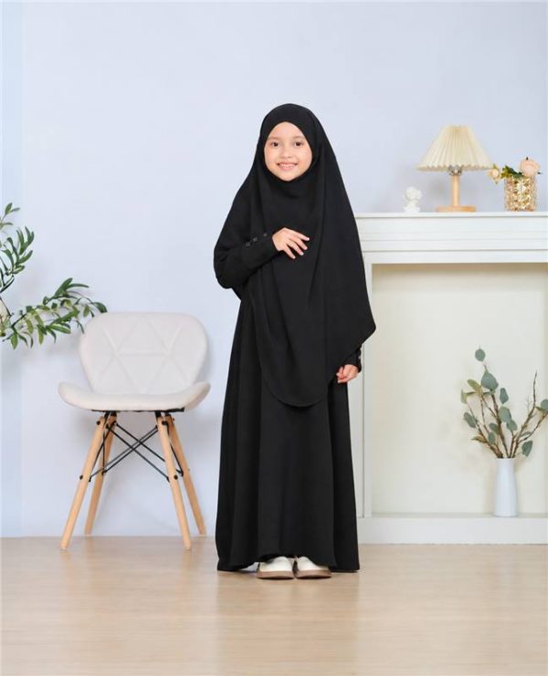 Baby Borka with Hijab (9-15 Years) - Black