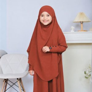 Baby Borka with Hijab (9-15 Years) - Rust