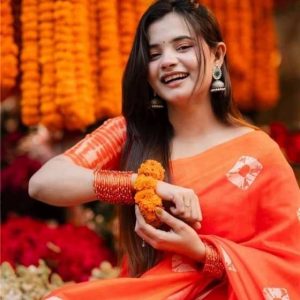 Chanderi Silk Saree with Blouse Piece
