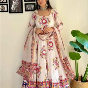 Puja Special Gown Three Piece