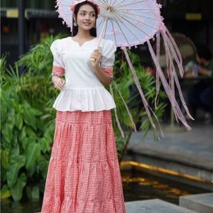 Premium Stylish Skirt Set - Red