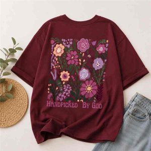 Handpicked By God Floral Tee - SebaChat