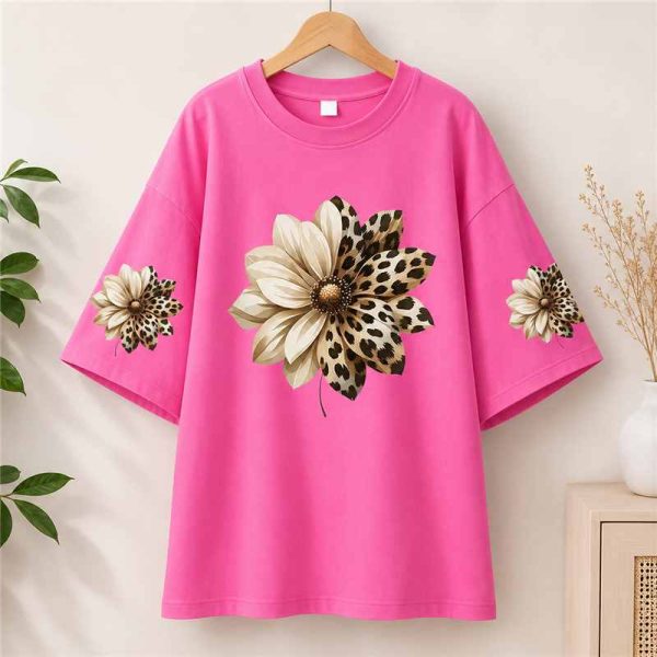 Leopard Flower Tee - SebaChat