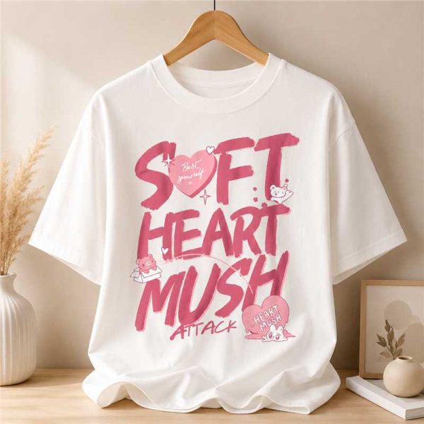 Soft Heart Mush Attack Tee - White - SebaChat