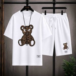Teddy Bear Monogram T-Shirt & Short Set