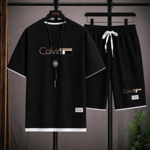 Calvin Klein Black T-Shirt & Short Set