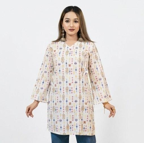 Ivory White Ready Made Ladies Kurti
